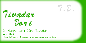 tivadar dori business card