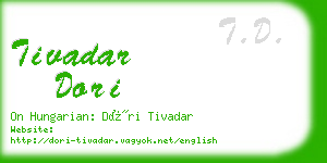 tivadar dori business card